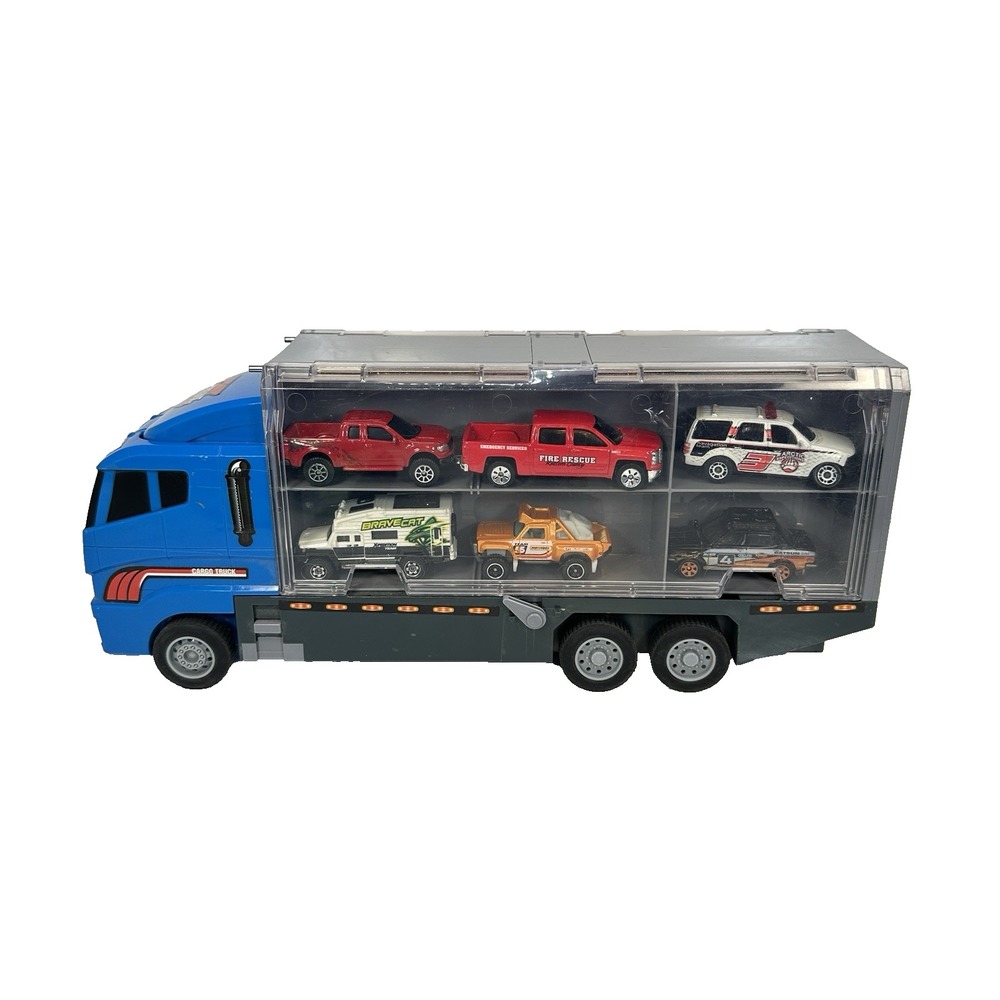Transporter Toy Truck with 12 Cars Matchbox and More Racing and Offroad Play Set